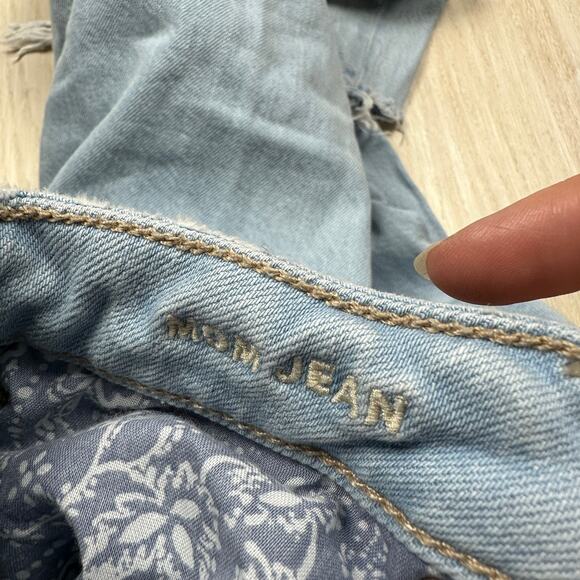 American Eagle Distressed Blowout Destroyed Mom High Rise Casual Denim Jeans 4 - Picture 11 of 16